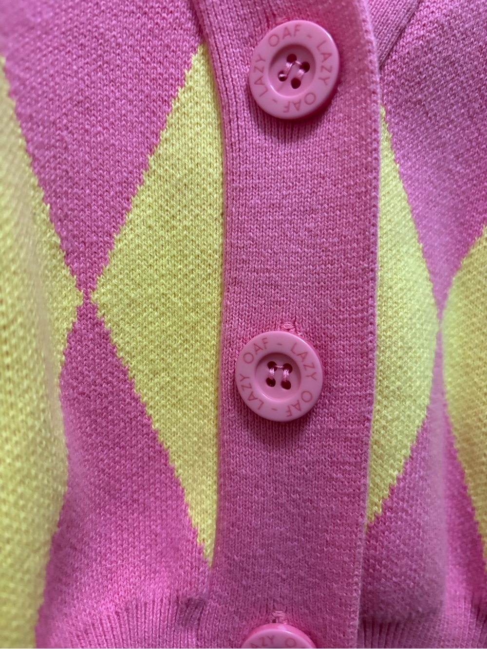 Lazy Oaf Harlequin Cropped Cardigan - whimsy whimsical clown core balloon sleeve - Picture 4 of 5